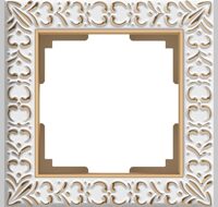 Рамка на 1 пост Werkel Antik WL07-Frame-01 белое золото